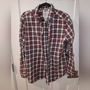 St John's Bay Red and Black Plaid Shirt